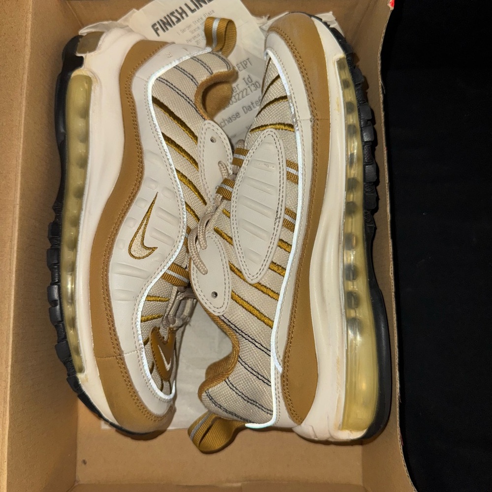 Women’s Nike Air Max 98 - Tan and White